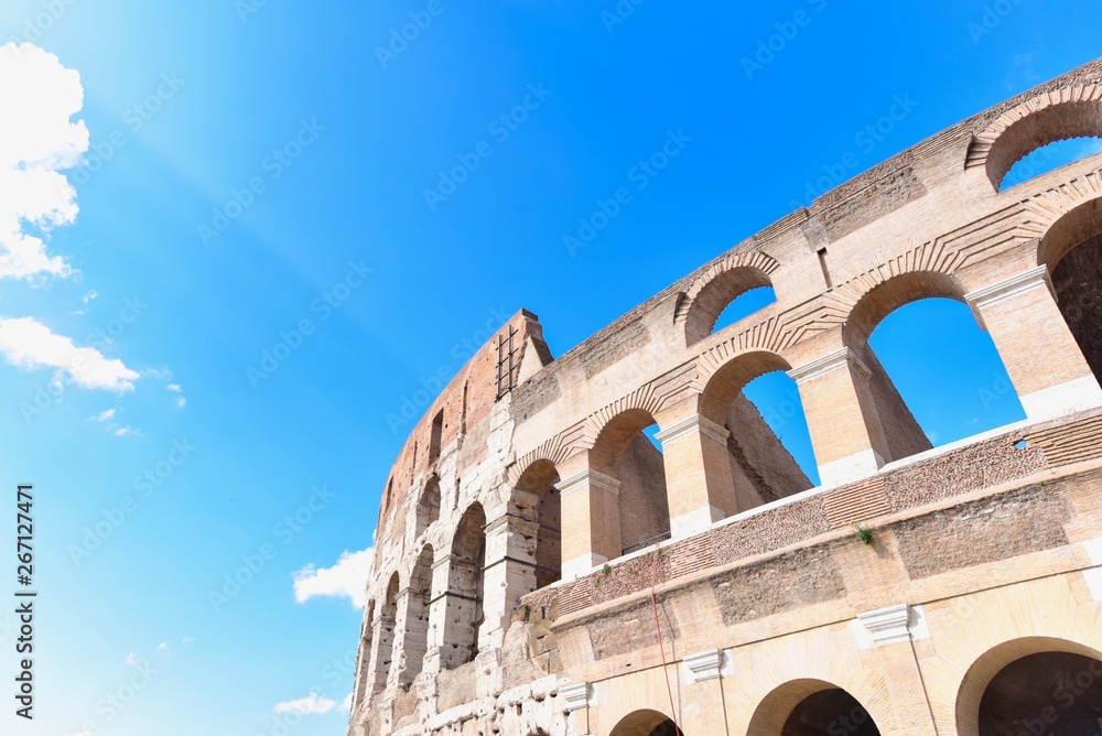 The Ancient Roman Colosseum, Famous Landmark in Rome, Italy