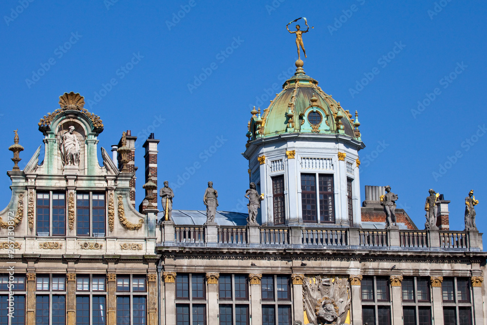 Beautiful Buildings on Grand Place in Brussels