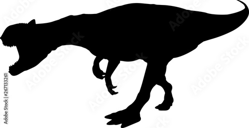 Allosaurus 5 isolated vector silhouette