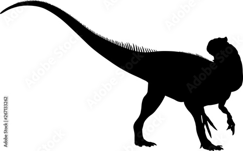 Allosaurus 6 isolated vector silhouette