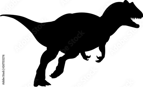 Allosaurus 7 isolated vector silhouette