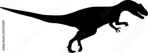 Allosaurus 9 isolated vector silhouette
