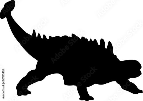 Ankylosaurus 2 isolated vector silhouette