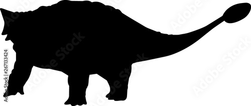 Ankylosaurus 4 isolated vector silhouette