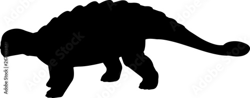 Ankylosaurus 5 isolated vector silhouette