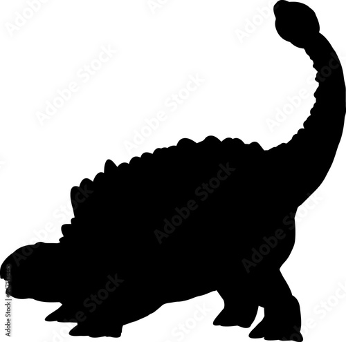 Ankylosaurus 6 isolated vector silhouette