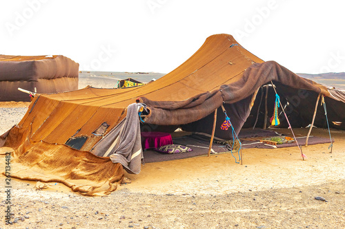 Bedouin tent in the Sahara Desert, Morocco. photo
