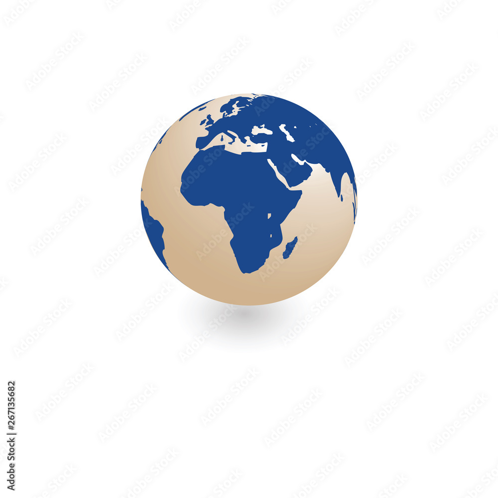 globe isolated on white background