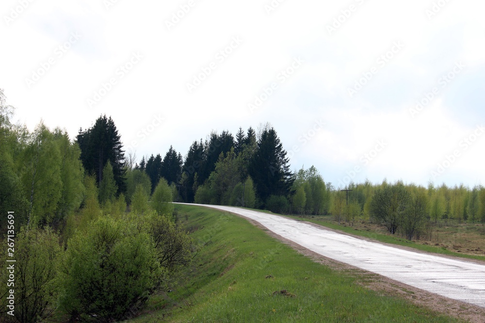 asphalt road in countryside