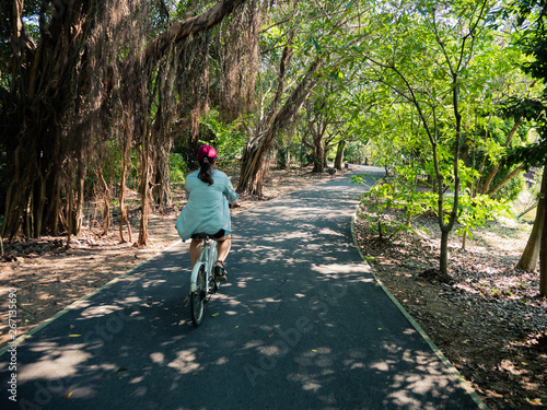 Photography Biking on rented bike in Bang Krachao, Bangkok, Thailand