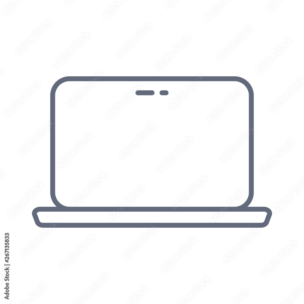 Laptop icon. One of set web icons. Vector icon on white background Laptop icon. One of set web icons. Vector icon on white background