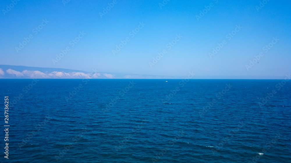 Horizon. The sky and the lake. Lake Baikal.