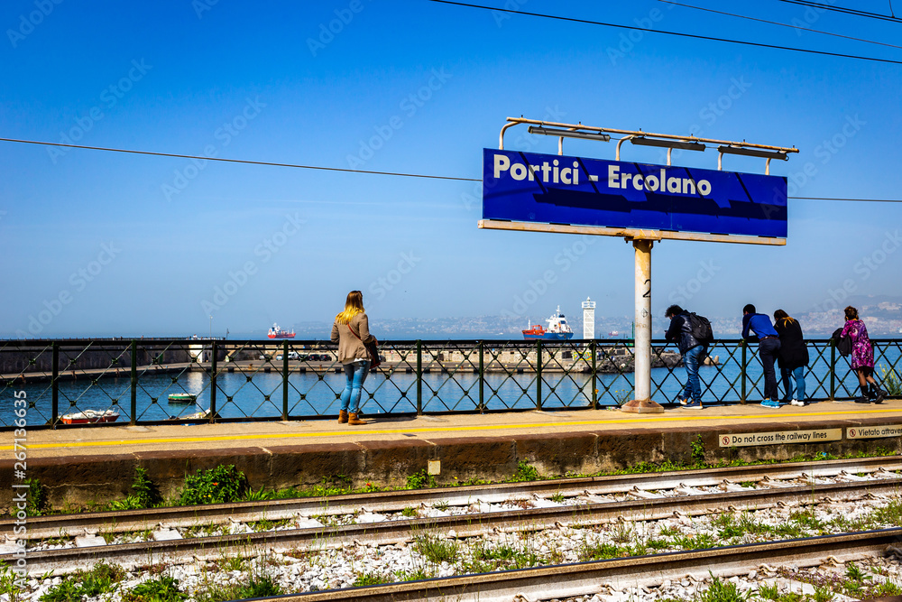 Portici train station in italy