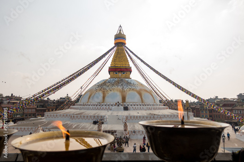 Kathmandu bouddhanath stupa during the day  Nepal