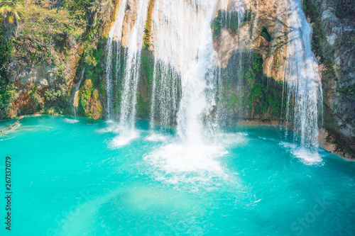 The amazing turquoise waterfalls of Chiflon in Chiapas, Mexico
