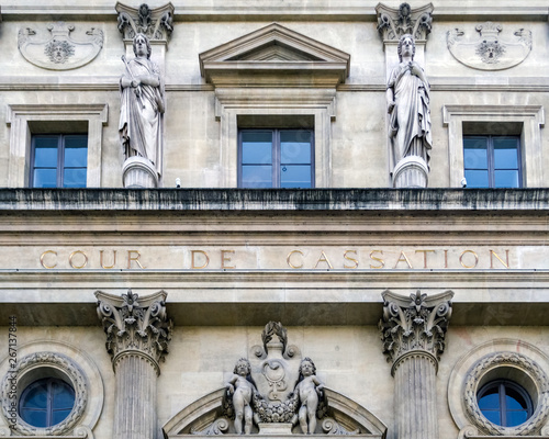 Tableau sur toile Official building of Cour de Cassation (Court of Cassation) in Paris - France