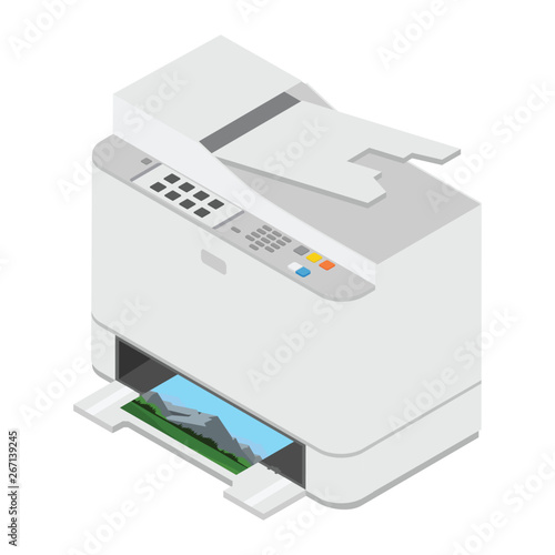 Realistic isometric printer