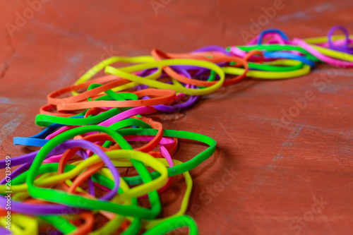 colored rubber bands whit creative inspiration