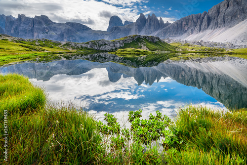 Mountain lake Laghi dei Piani in Dolomites © JUDr. Martin Kovács