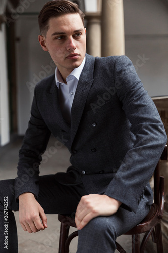 Modern businessman. Confident young man in full suit