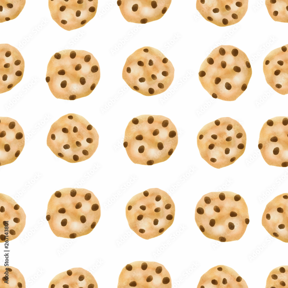 BEAUTIFUL WATERCOLOR CUTE COOKIES PATTERN BEAUTIFUL WATERCOLOR CUTE COOKIES PATTERN