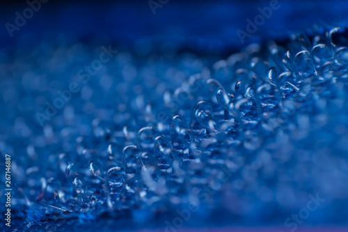 extreme macro of a blue velcro texture, abstract background photo