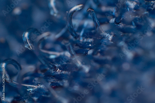 Bild auf Leinwand extreme macro of a blue velcro texture, abstract background