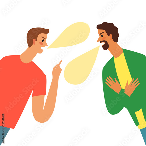 Dispute of two angry men
