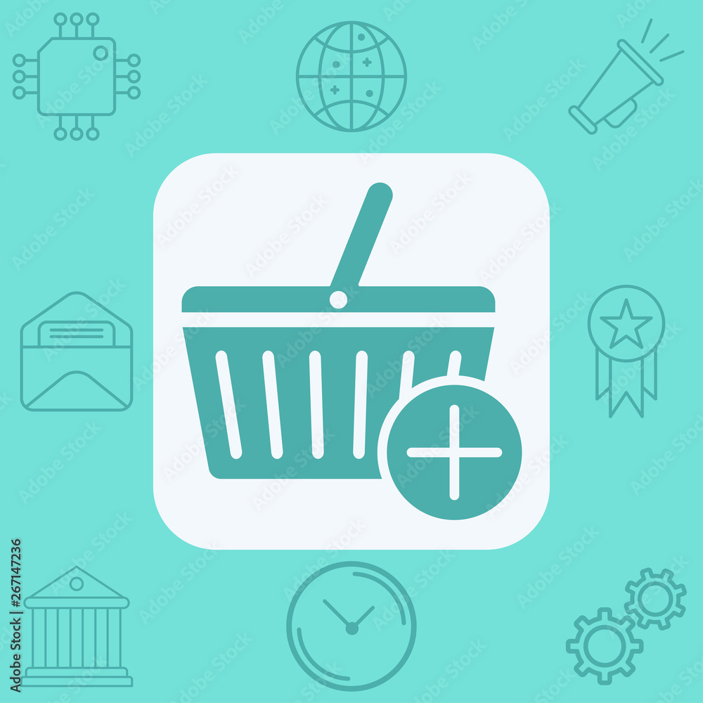 Shopping basket vector icon sign symbol Shopping basket vector icon sign symbol