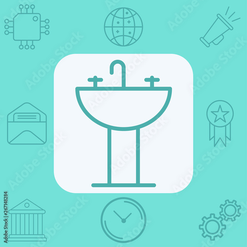 Sink vector icon sign symbol