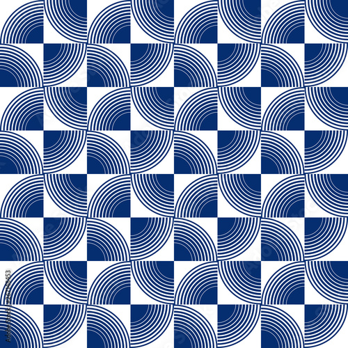 Seamless radiating concentric circle pattern