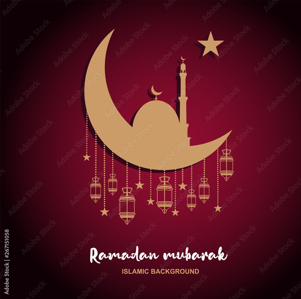 Creative Ramadan Mubarak text design Creative Ramadan Mubarak text design