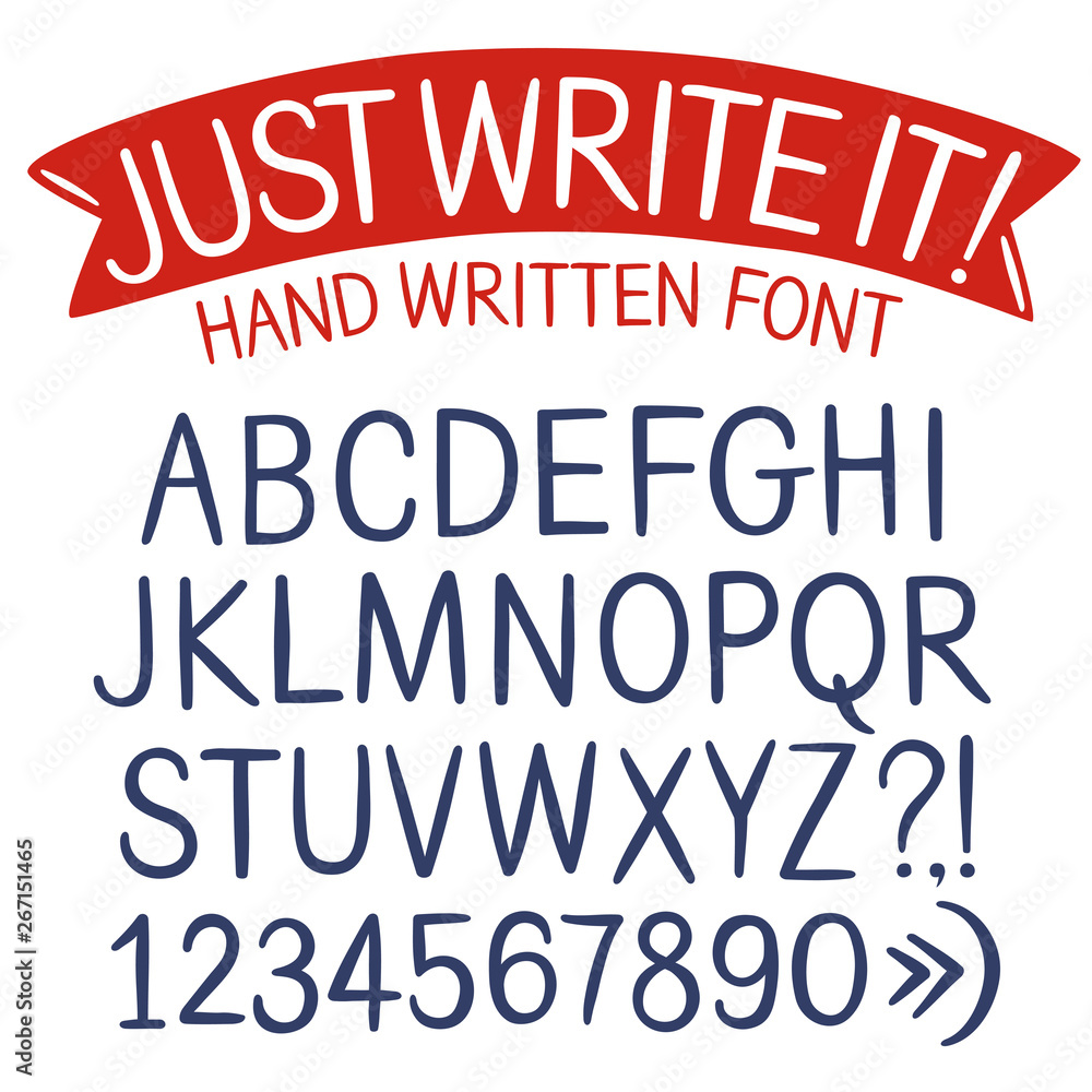 Hand drawn vector font Hand drawn vector font