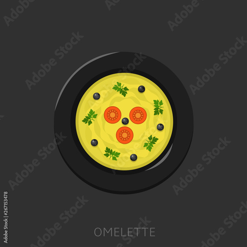 Omelette vector illustration