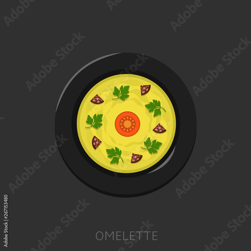 Omelette vector illustration