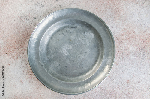 Foto Vintage pewter plate