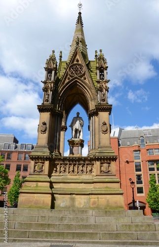 The Albert Memorial in Albert Square, Manchester was built to commemorate the death of Prince Albert in 1861.