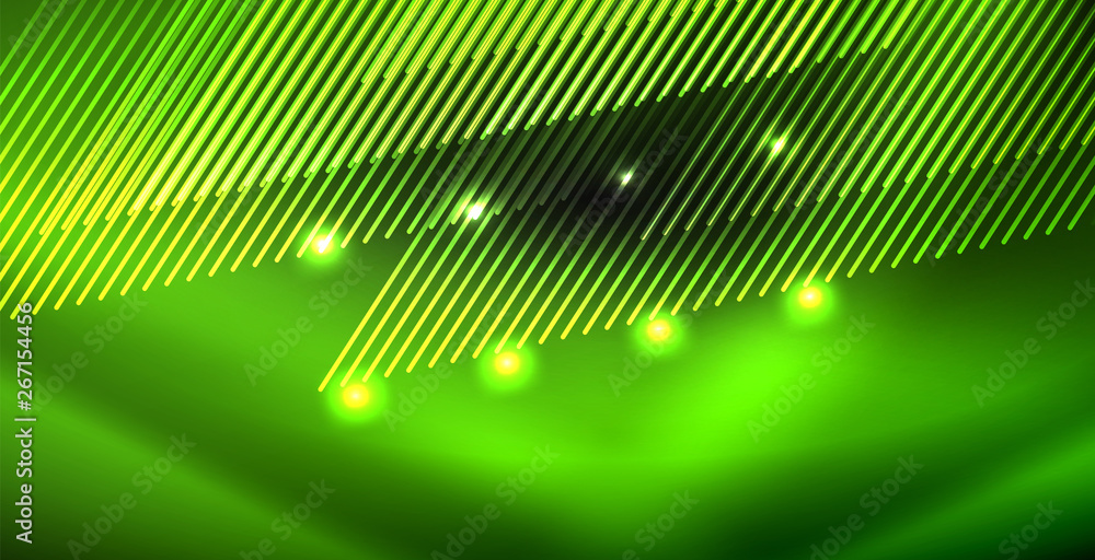 Neon color abstract lines