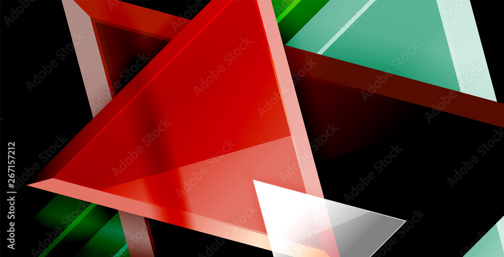 Dynamic triangle composition abstract background Dynamic triangle composition abstract background