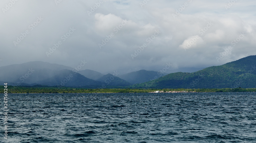 The Panama coast seen from uninhabited Island