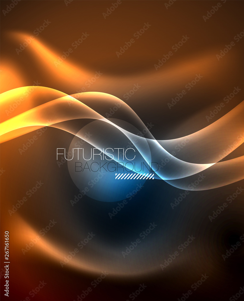 Neon glowing lines, magic energy space light concept, abstract background wallpaper design Neon glowing lines, magic energy space light concept, abstract background wallpaper design