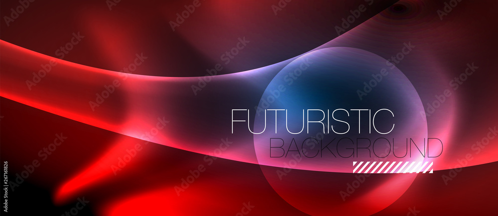 Neon glowing lines, magic energy space light concept, abstract background wallpaper design Neon glowing lines, magic energy space light concept, abstract background wallpaper design