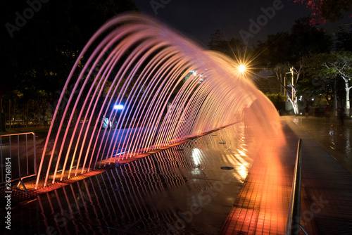A fountain of the Magic water circuit, at the Park of the Reserve