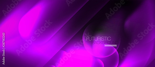 Neon glowing techno lines, hi-tech futuristic abstract background template