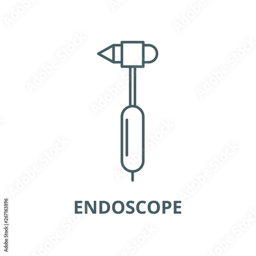 Endoscope vector line icon, outline concept, linear sign
