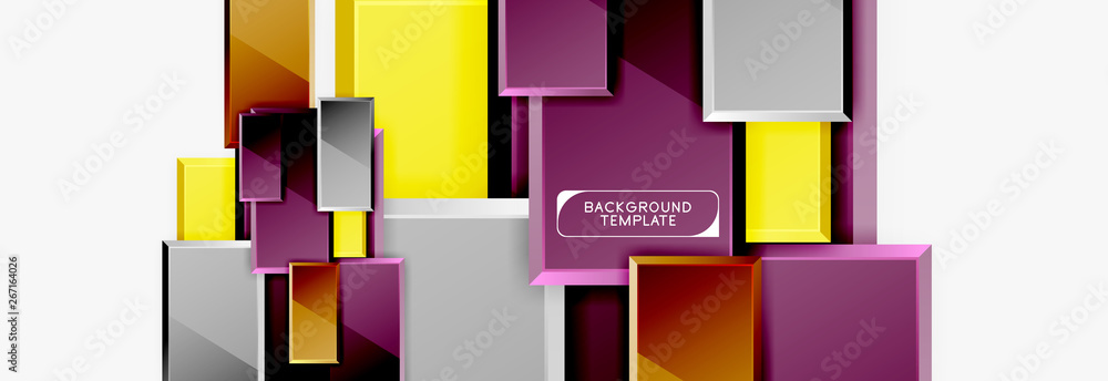 Minimal square banner abstract background