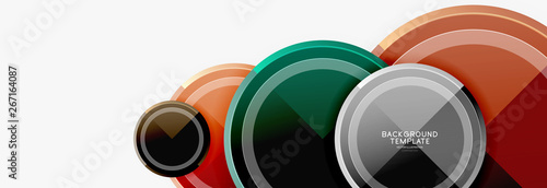 Colorful glossy circles background