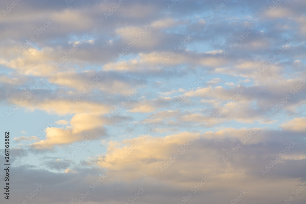 Beautiful cozy sky with fluffy cloud