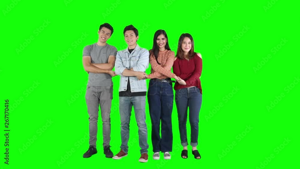 Group of attractive young people are holding hands in line. Unity and teamwork concept. Shot in 4k resolution Group of attractive young people are holding hands in line. Unity and teamwork concept. Shot in 4k resolution