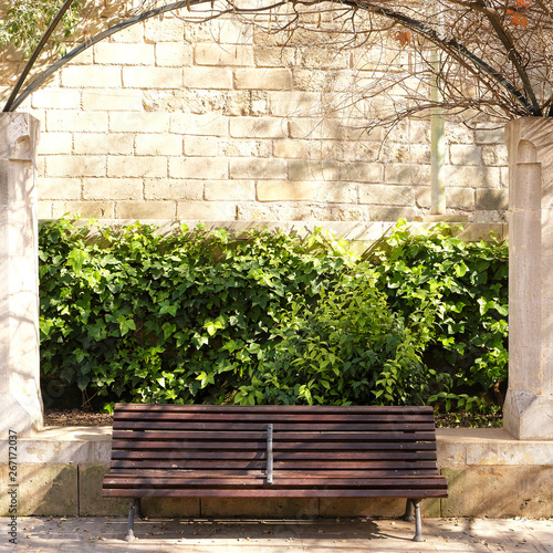 Palma Mallorca almudaina kings palace garden park bench